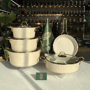 سرویس ۹ پارچه اویز (Eviz) طرح گلد پلاس